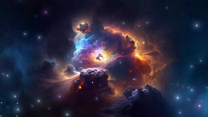 Wall Mural - Beautiful nebula in space - stars - galaxy - cosmos - Concept Art