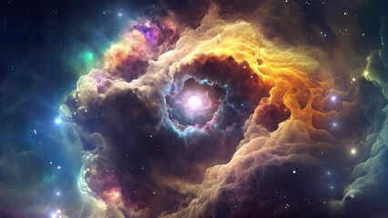 beautiful nebula in space - stars - galaxy - cosmos - concept art