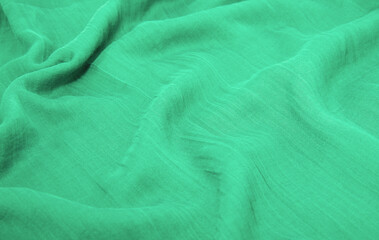 Abstract green cloth background texture