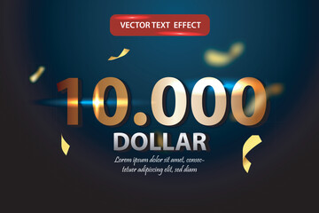 Vector 10k dollar text effect style