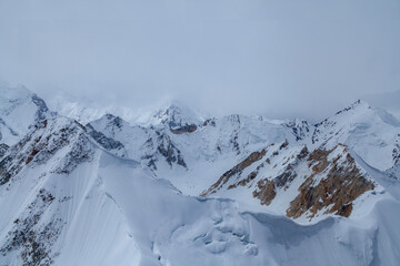 landscape photos of snow mountains blu sky and white clouds , The Karakorum is a mountain range in Kashmir region spanning the borders of Pakistan, China, and India