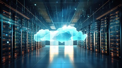 Aufkleber - Cloud data storage.Generative AI