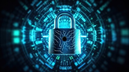 Aufkleber - Cybersecurity and privacy concepts to protect data.Generative AI