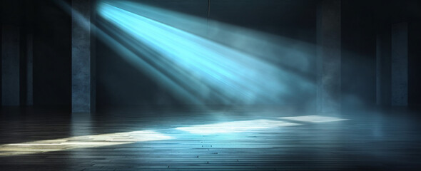 spotlight on a dark stage 