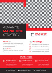 Wall Mural - Professional clear and minimal creative corporate business flyer design template