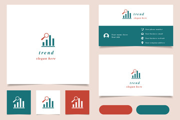 Trend logo design with editable slogan. Branding book and business card template.