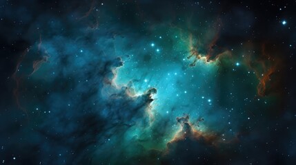 Wall Mural - Beautiful space and nebula background made with generative ai