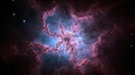 Wall Mural - beautiful space and nebula background made with generative ai
