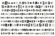 Ransom Gray Note English Font Alphabet Cut out vector Letters. Blackmail Ransom Kidnapper Anonymous Note Font. Collage style Numbers and punctuation symbols. Criminal ransom letters.