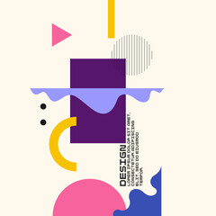 Poster - trendy abstract background. composition forms. modern vector illustration