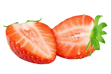 Wall Mural - strawberry isolated on white background, full depth of field