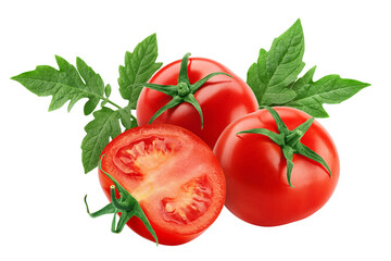 Wall Mural - tomato isolated on white background, full depth of field