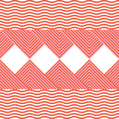 Fototapete - Modern abstract geometric contemporary vector seamless diagonal pattern with simple elements and shapes. Graphic pastel colored minimalist background.