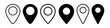 Location icon set. Place position vector symbol. Gps map pin line icon. Navigation pointer pin signs for apps and websites.