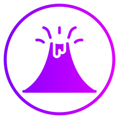 volcano gradient icon