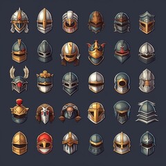 Wall Mural - battle helmet medieval ai generated