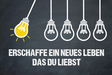 Poster - Erschaffe ein neues Leben, das du liebst	