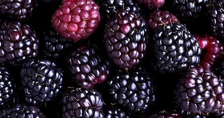 Wall Mural - Blackberry backdrop for natural summer background