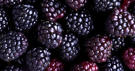 Wall Mural - Blackberry backdrop for natural summer vitamin background