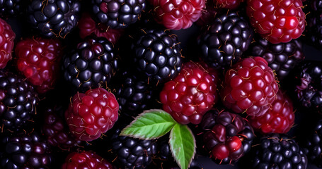 Wall Mural - Berries cloose up texture for natural food backdrop