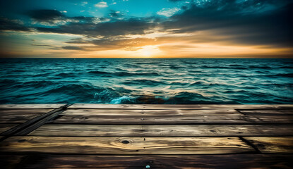 Wall Mural - sunset over the sea ,  content concept