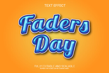 Wall Mural - Faders Day 3D Eps Vector Editable Text Effect