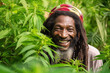 Happy marijuana farmer. AI	