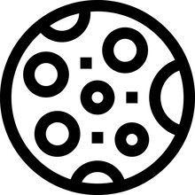  Craters Icon. Craters Line Art Icon For Apps And Websites.