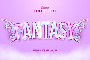 Sticker - decorative fantasy editable text effect vector design