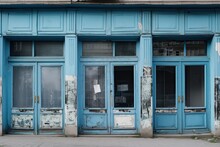 Abandoned Retail Dream: Derelict Facades of a Shuttered Storefront: Generative AI