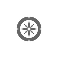 Poster - Compass icon. Navigation symbol isolated on transparent background