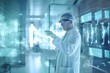 © whitehoune - medical composition with person in futuristic clinic, ai tools generated image