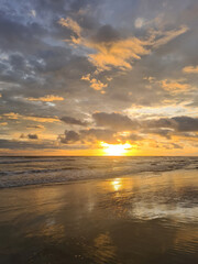 Wall Mural - dramatic sunset twilight