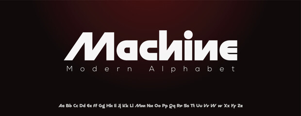 Poster - Sport Modern Italic Alphabet Font. Typography urban style fonts for technology, digital, movie logo design. vector illustration
