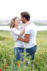 Poster - Close up shot of couple making love in the park