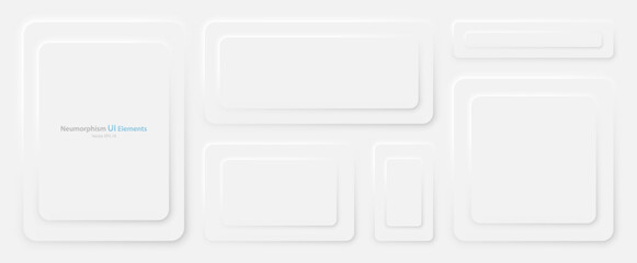 Poster - a set of rectangular banners with rounded edges on a white background. user interface elements in th
