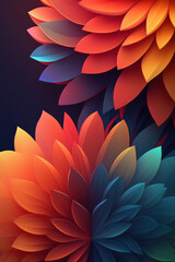 Wall Mural - abstract colorful background with flowers, colorful flower pattern illustration. generative ai