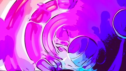 Poster - Top view of water circles in slow motion. Motion.. Endless spreading circles of liquid.