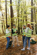 © Oleksii Syrotkin/Stocksy - eco-friendly team outdoors forest landscape