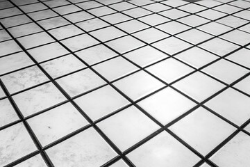 Sticker - monochromatic tiled floor pattern Generative AI