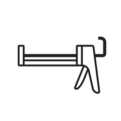 Wall Mural - caulking gun line icon. clipart image isolated on white background