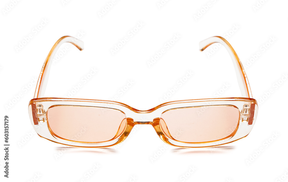 Stylish sunglasses isolated on white background