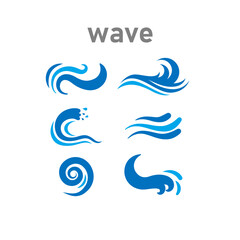  Water Design Elements. Can be used as icon, symbol and logo design template