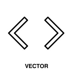 Poster - Bracket icon, vector illustration. vector bracket icon illustration isolated on white.eps