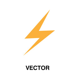 Poster - Lightning icon, vector illustration. lightning icon illustration isolated on white background.eps