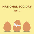 © Hafiz - National egg day with three egg and one of it crack