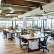 © ktianngoen0128 - modern co-working spaces, dynamic open workspace that promotes flexibility and collaboration