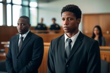 A Black Man At A Court Hearing