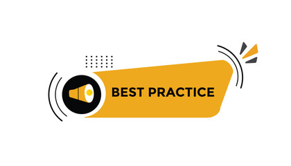 Wall Mural - Best practice button web banner templates. Vector Illustration