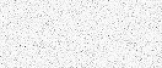 Poster - Grunge halftone texture. Comic style noise background. Dirty white and black pixelated wallpaper. Dotted surface. Vector